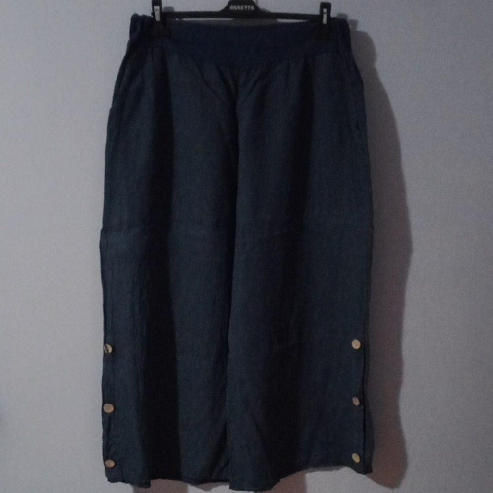 Elegant Navy Wide Leg Pants